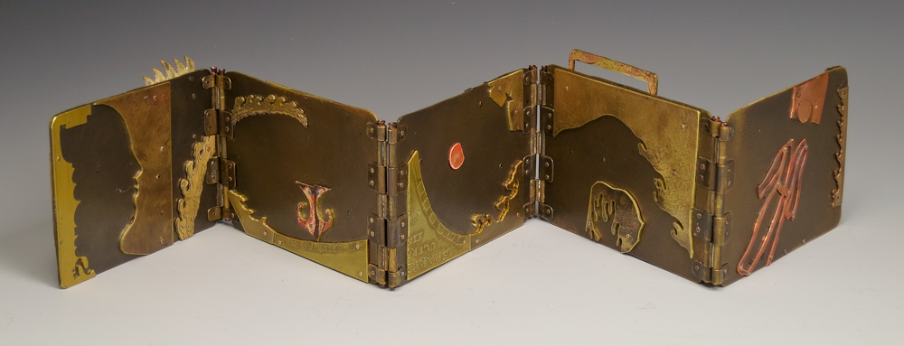 my OK, all metal book, made from scraps of brass and copper