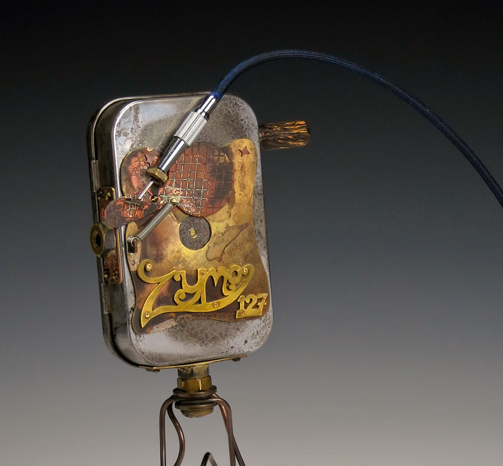 Judith Hoffman's Zymo 127 pinhole camera, brass, altoids tin